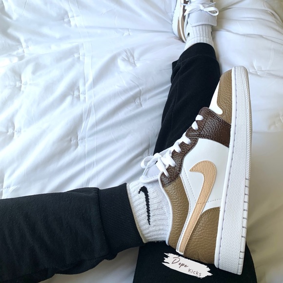 Custom Brown Shades Jordan Lows - Picture 2 of 3